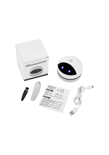 Youmex M19 El Tutan Masaüstü Süpürgesi - Şarjlı, Taşınabilir, Lastik Kırıntıları Temizleyici, Dahili Li-poly Batarya