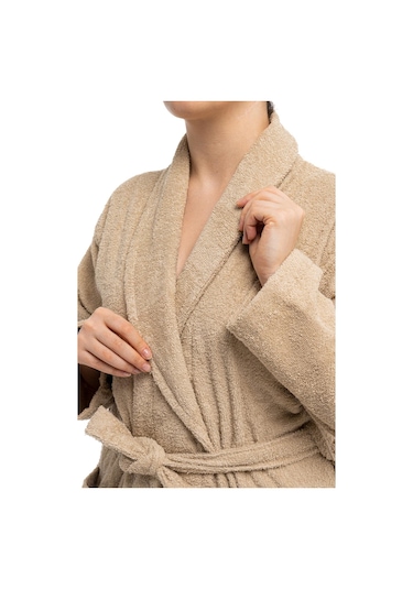 Soley Minerva Extra Yumuşak %100 Pamuk Kadın / Erkek Unisex Bornoz Kahve