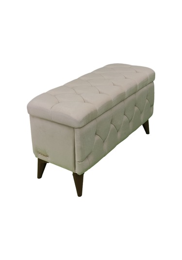 Vavonni Sandıklı Puf 90Cm Krem A+ Kalite