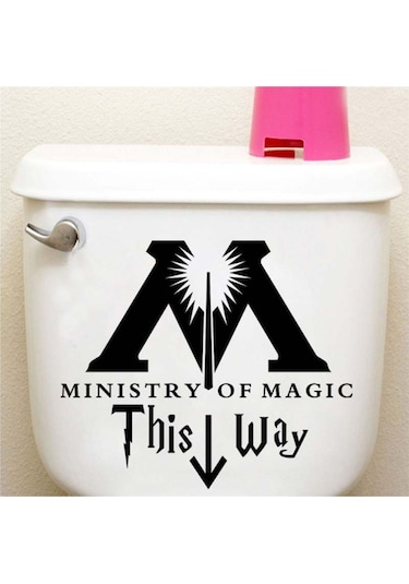 Ministry Of Magic Klozet Kapağı Banyo Wc Sticker 35x30 Cm