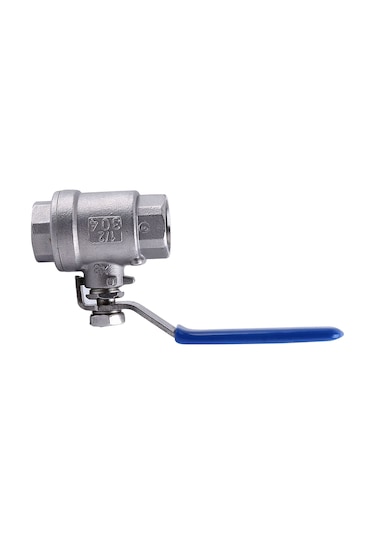 Kosona 304 Paslanmaz Çelik 2 Parça Topaç Kapağı, 1/2" Dn15, Düşük Tork, Kayma Olmadan Açma-kapama, Tek Oturaklı, Konik Mutfaklı