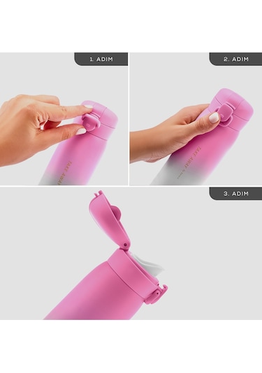 Karaca Skyfall Çelik Sızdırmaz Termos 350 Ml Fuşya Fuşya
