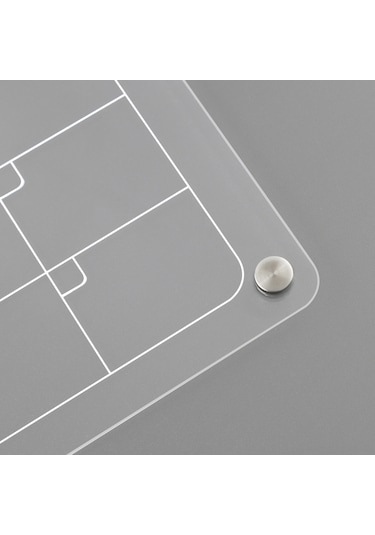 Reedark Akrilik Manyetik Buzdolabı Takvimi 40x30cm - Kuru Silme Özelliği, Kaliteli Malzeme, Planlama Ve Hatırlatmalar İçin Siyah