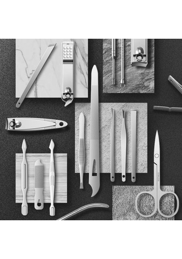 Moda Ouzhan 1 Takım Profesyonel Manikür Kesiciler Kompakt Paslanmaz Çelik Rahat Kılıf Manikür Seti Pedikür Malzemeleri F