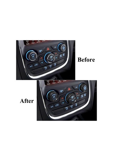 Jeemson Dodge Durango 2014-2020/jeep Cherokee/grand Cherokee 2014-2021 İçin Klima-volüm Regülatör Düğme Kapağı Siyah 3'lü Alüminyum Set