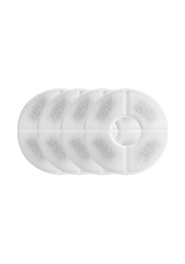 Moveevo Flower Fountain & Kedi Çeşmeleri İçin 4'lü Filtre Seti - Evcil Hayvan Su Sebili Yedek Filtreleri