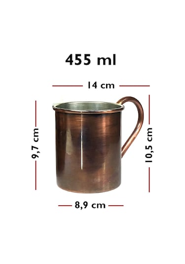 Shark Anatolia Bakır Kupa Bardak Mug