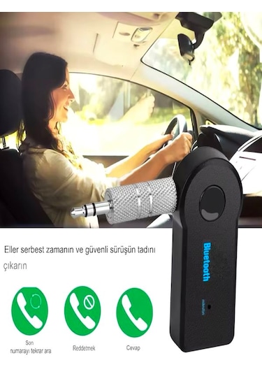3.5mm 120mah Bluetooth Kablosuz Aux Araç Kiti Ses Hoparlör Univer