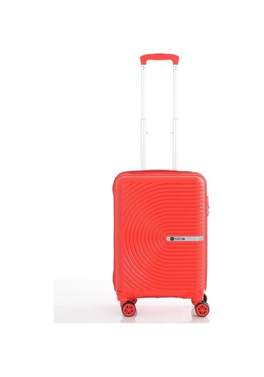 Mçs Bavul Büyük Ve Kabin 2li Set Kırılmaz Silikon Valiz V374 Kırmızı Kırmızı