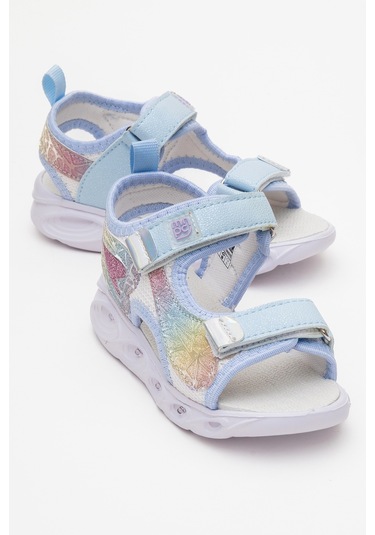 Mnpc Kız Çocuk Mavi Işıklı Anatomik Hafif Günlük Sandalet 25y3s1006556 Mavi