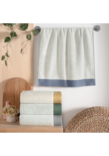 Schafer Home Moja Havlu 50x90 Cm-mavi Mavi - Beyaz