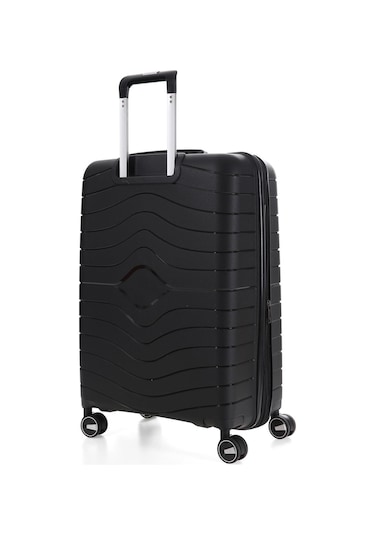 Ççs 5242 Polipropilen Körüklü Orta Boy Valiz-siyah Siyah