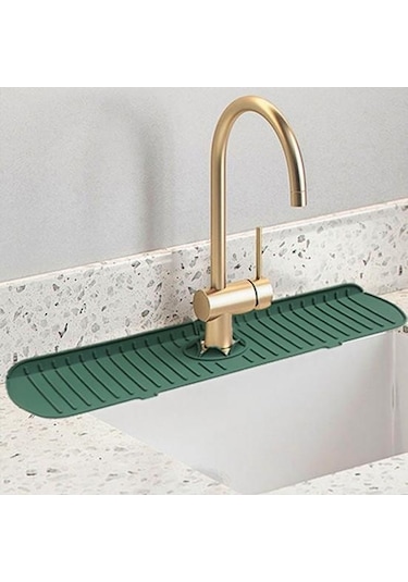 Gri Lavabo Sıçrama Koruması Yumuşak Esnek Hızlı Kuru Evrensel Damlama Tutucu Tepsi Lavabo Musluğu Kurutma Mat Sıçrama Yakalayıcı Mutfak Malzemeleri M Gri