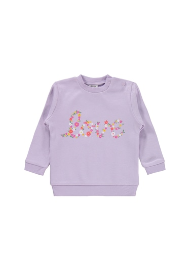 Civil Baby Çiçek Love Baskılı 6-18 Ay Takım - Lila
