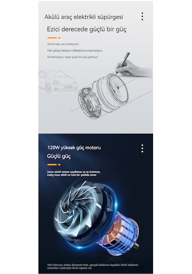 Akülü Mini Şarjlı Dik Süpürge - Siyah