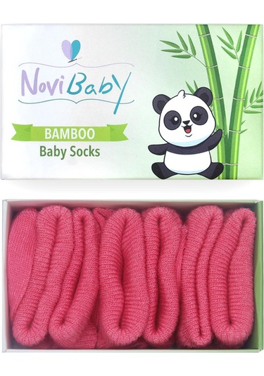 Novibaby 3'lü Bambu Yenidoğan Bebek Çorabı I Candy I 0-6 ay "Karışık Renkli"