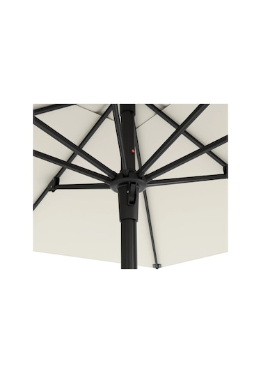 Mini Pro Push-up Sistemli Şemsiye 210x210 Bahçe Balkon Plaj Şemsiyesi Beyaz Beyaz