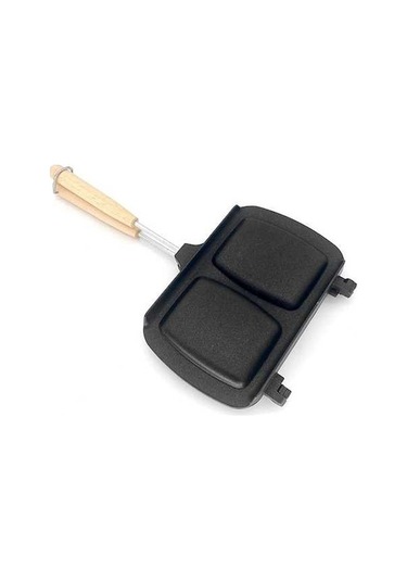 Ulzyvf Yapışmaz Alüminyum Alaşımlı Siyah Panini Ve Sandviç Tavası Yx Siyah