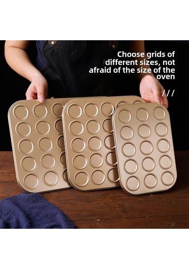 Yuntech01 Ev Fırıncıları İçin 15'li Altın Kaplama Pasta Kalıbı - Makaron, Kek, Kakao Gevrekleri İçin Anti Yapışkan, Dayanıklı, Pratik Kullanim Diğer