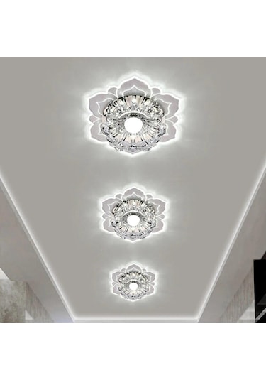 Mavi Oturma Odası Lamba Yatak Odası Mutfak Koridor Işık Armatür İçin 5w Modern Led Kristal Tavan Işık Açık Diğer