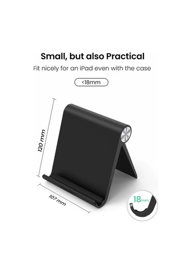 Cbtx Ugreen 50748 İpad Pro 11 İle Uyumlu Telefon Tutucu İpad Mini 6 Air İphone 13 Pro Max Galaxy S21 - Siyah