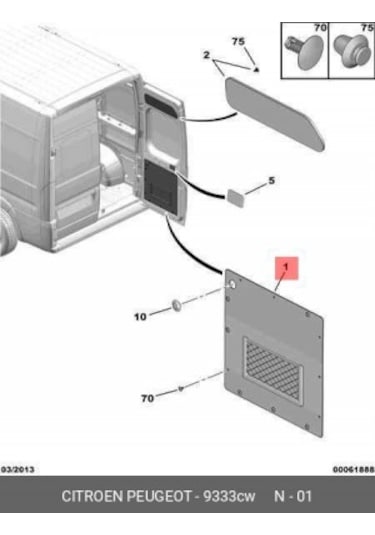 735422082-9333cw Ducato-boxer Iıı-jumper-sağ Bagaj Kapak Döşemesi