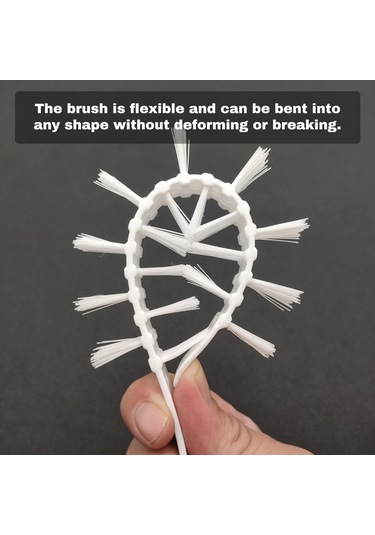 Fosenze Beyaz Nylon Çamaşır Makinesi Temizlik Fırçası - 60cm Uzun, Esnek, Etkili Temizleme - Drum, Fırın Ve Ev Aletleri İçin Uygun