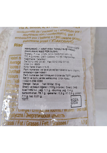 Scotti Hakumaki Sushi Pirinç 5 KG