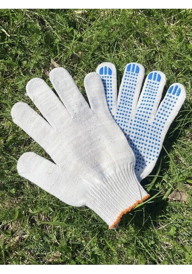 Bogatyr'percatka Çalışma Eldivenleri Pamuklu İnşaat Ve Ev İşleri İçin Pvc Kaplı 30 Çift 182668983