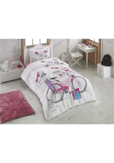 Kristal Dört Mevsim Tek Kişilik Cute Girl Ranforce Beyaz