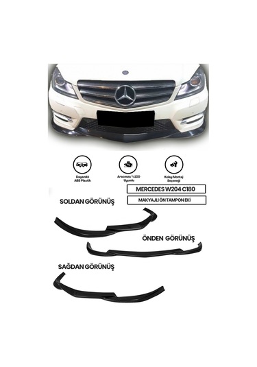 W204 C180 Makyajlı Ön Ek Plastik