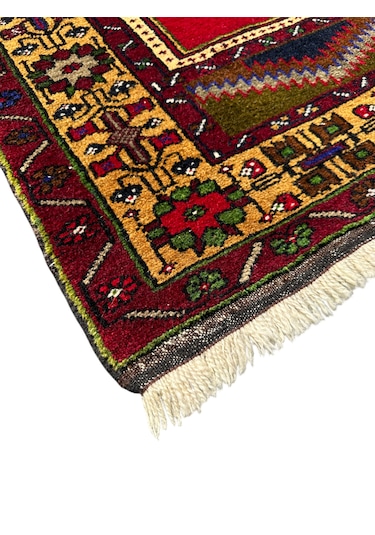 El Dokuma Sıfır Ortaköy Halısı Seccade 83x125 Kök Boya Namazlık