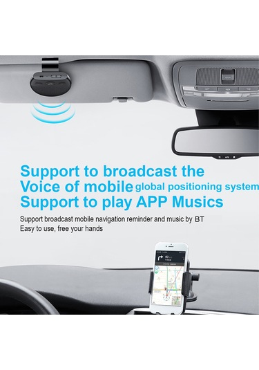 Kosona Sp11 Araç Bluetooth免提 Hoparlörü - Güneşlik Tutuculu - Yüksek Kaliteli Sesli Konuşma - 10 Saat Çalışma Süresi