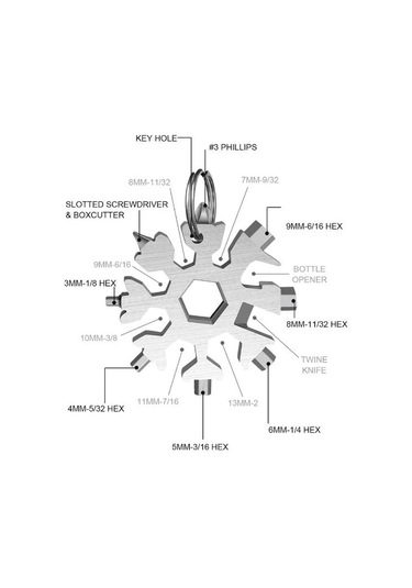 Çok Amaçlı Kar Tanesi Tornavida Seti 18 İn 1 Renk