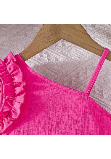 6m-5y Kız Çocuk Giyim Çocuk Yaz Kısa Kollu + Şort İki Parça Kız Çocuk Kısa Kollu Takım Kırmızı