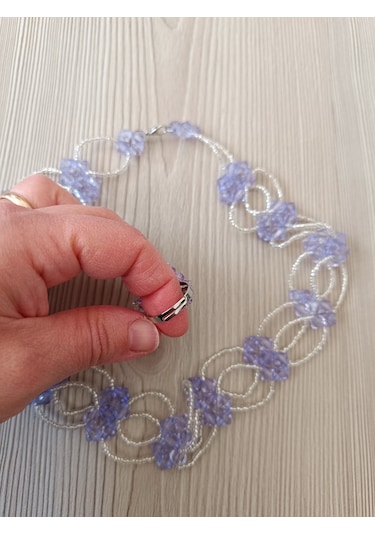 Boncuklu Tasarım Kolye Yüzük