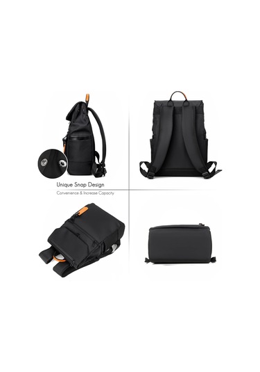 Dizüstü Bilgisayar Sırt Çantası 15,6 İnç Seyahat Sırt Çantası Usb Şarjlı Okul, Eğlence, İş, Su Geçirmez Naylon Siyah