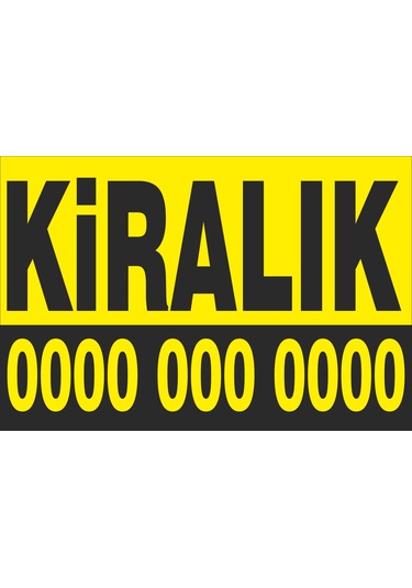 Kişiye Özel Satılık Kiralık Daire Oto Pvc Levha 30x20 Cm