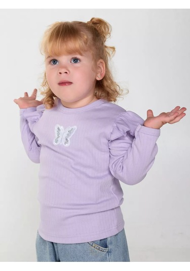 Lantana Lila Renginde Kanatlı Süslü Kazak 156341316 Leylak