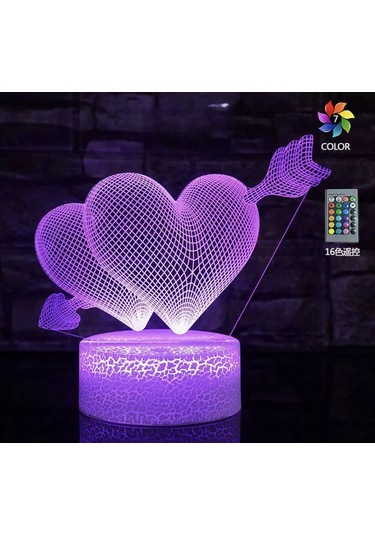 Amelief 3d Gece Lambası Kumanda İle 205618447 Sütlü