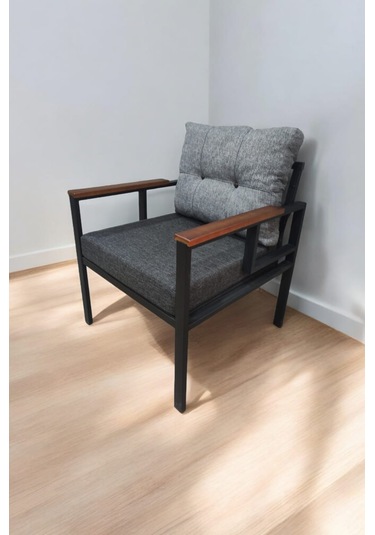 Pielize Demonte Metal Tekli Bahçe Mobilyası, Gri-antrasit, 60x60 Antrasit  - Gri