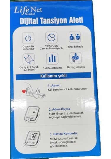 Life Net Medikal Türkçe Konuşan Üst Koldan Dijital Tansiyon Aleti WBP114
