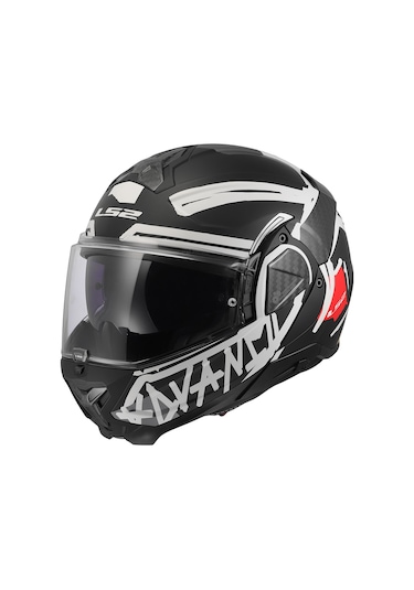 Ls2 Advant 2 Tape Mat Siyah-beyaz Kask Mat Siyah