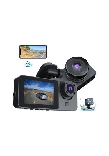 Gelişmiş G-sensörlü Üçlü Araç Kamerası - 5' Lcd Ekran Ve Hareket Algılama