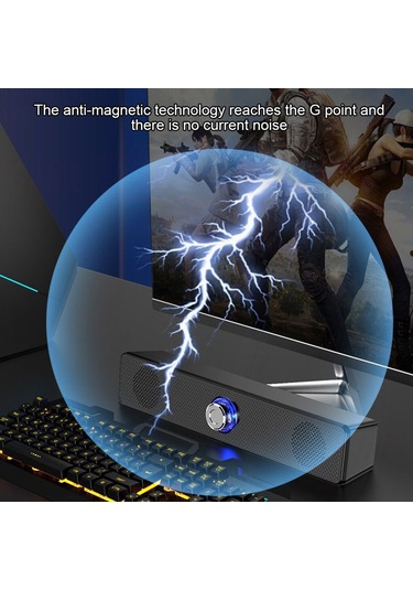 Teltree Usb Güçlü Bluetooth 5.0 Ses Barı, 360 Çevre Ses, Taşınabilir Tv Ve Bilgisayar Hoparlörü, Siyah