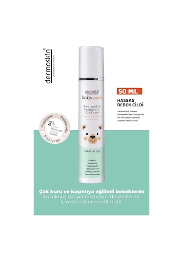 Dermoskin Babycare Prebiyotik Ve Postbiyotik Yüz Kremi 50 ML