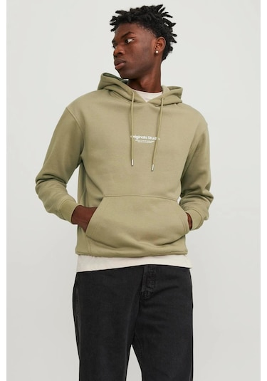 Jack & Jones Erkek Sweat 12241687 Yağ Yeşili Yağ Yeşili
