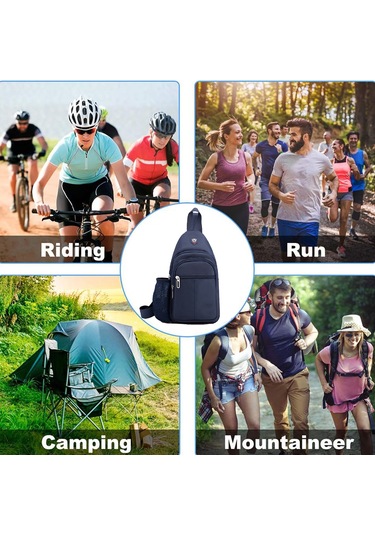 Erkekler Ve Kadınlar İçin Omuz Çantası, Su Şişesi Tutuculu Mini Çapraz Göğüs Sırt Çantası