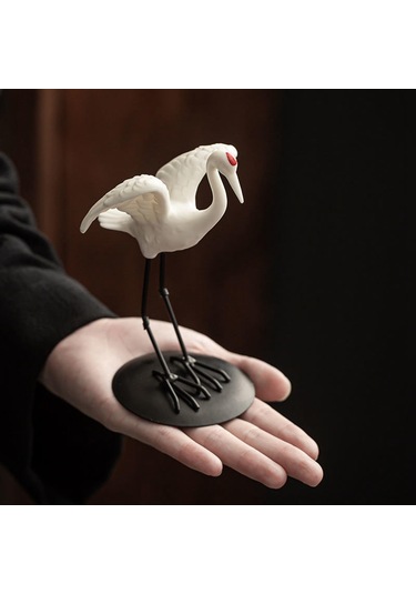 Homyl Vinç Heykeli Heykelcik Modern Minimalist Kuş Süsü Stila