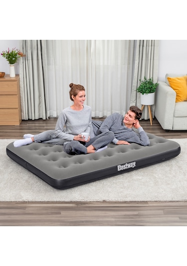 Bestway Ultra Queen 2 Kişilik Şişme Yatak 191x137x22cm 671gz Gri